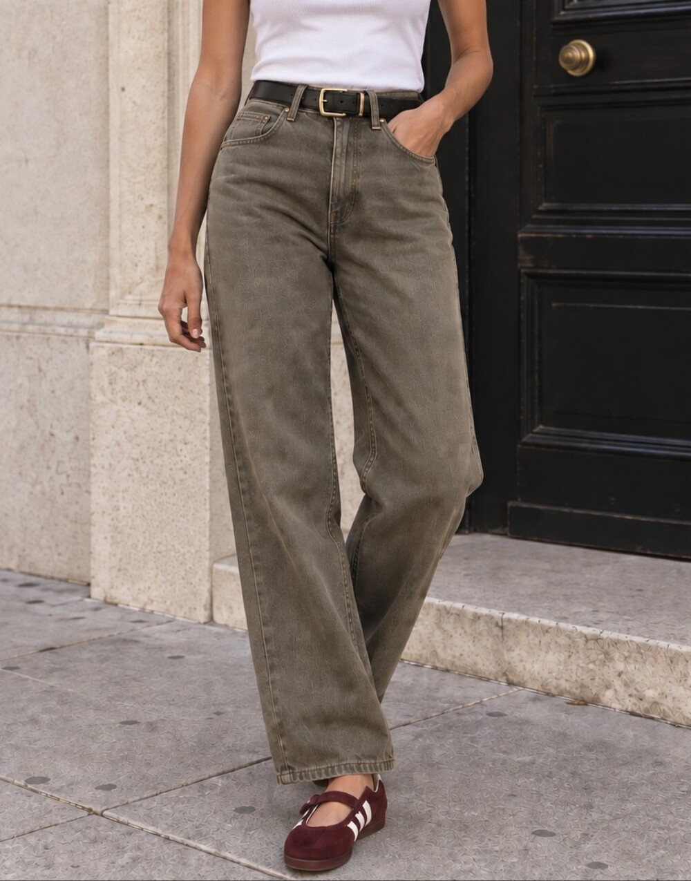 NWT Lucky Brand Jeans Olive Green Bridgette Slim Straight Mid High Rise 28 6